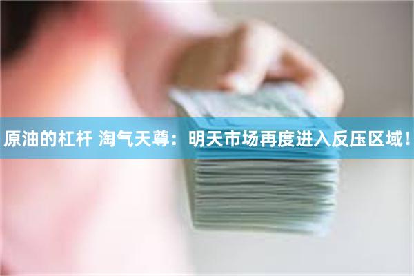 原油的杠杆 淘气天尊：明天市场再度进入反压区域！