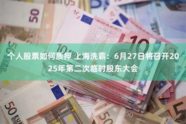 个人股票如何质押 上海洗霸：6月27日将召开2025年第二次临时股东大会