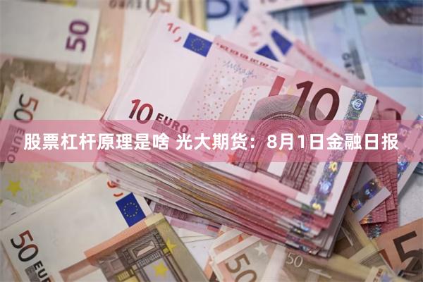 股票杠杆原理是啥 光大期货：8月1日金融日报